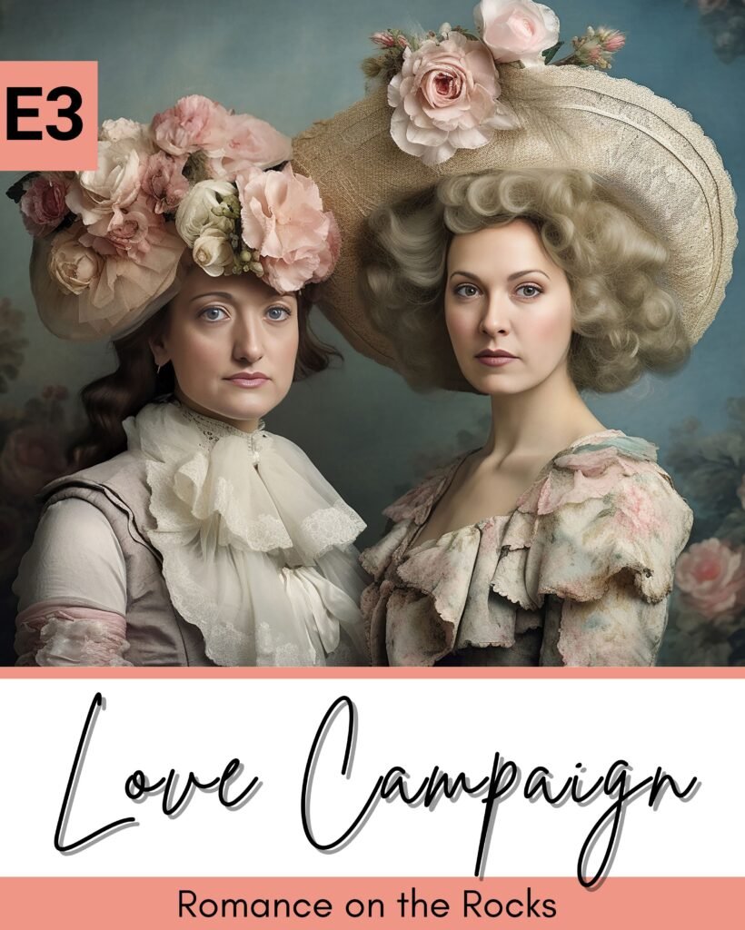 Romance on the Rocks Podcast Season 2 Episode 3: Love Campaign Podcast Cover Art