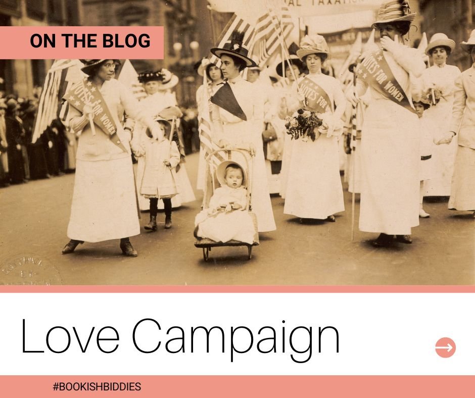 Artwork for the blog post featuring Victorian era suffragettes.