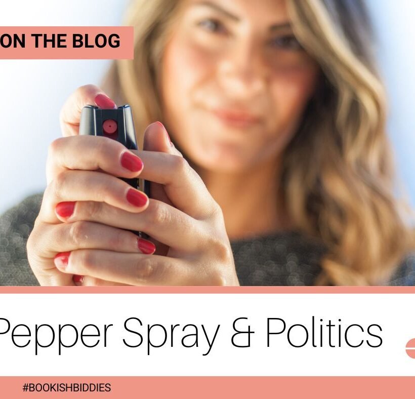 Art for Pepper Spray & Politics with a woman spraying pepper spray