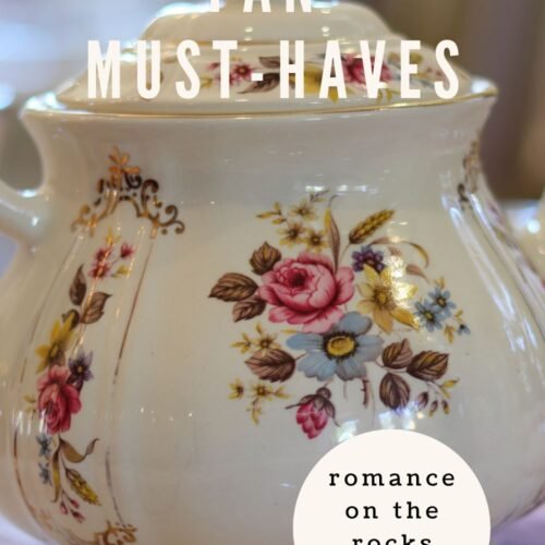 Bridgerton Fan Must-Haves blog post cover art featuring a tea pot