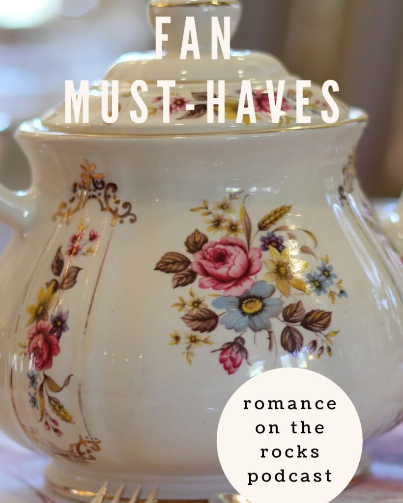 Bridgerton Fan Must-Haves blog post cover art featuring a tea pot