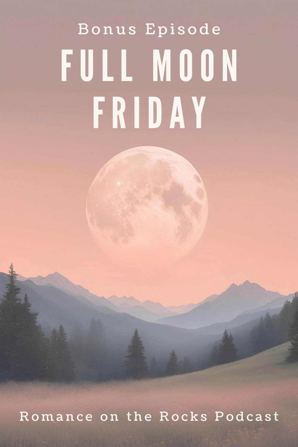 Full Moon Friday Blog Cover Art with a full moon over a landscape.