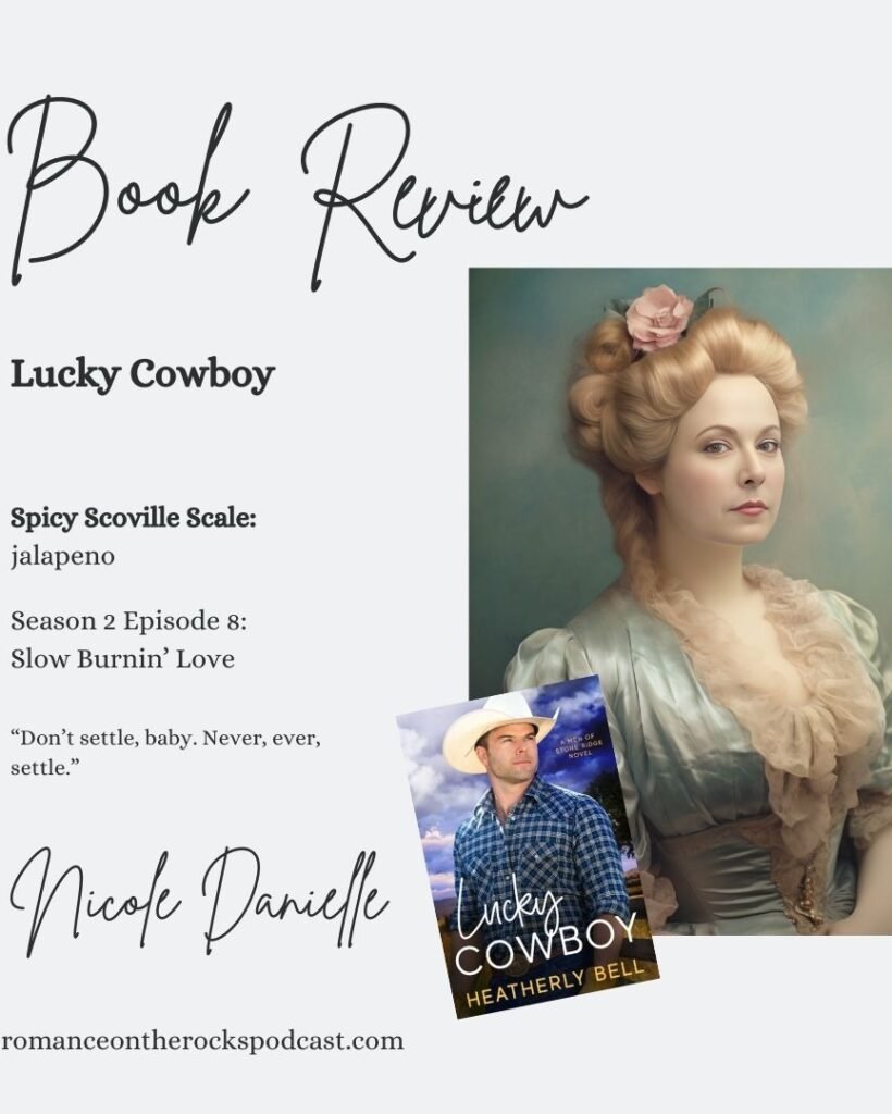 blog cover art for book review of lucky cowboy