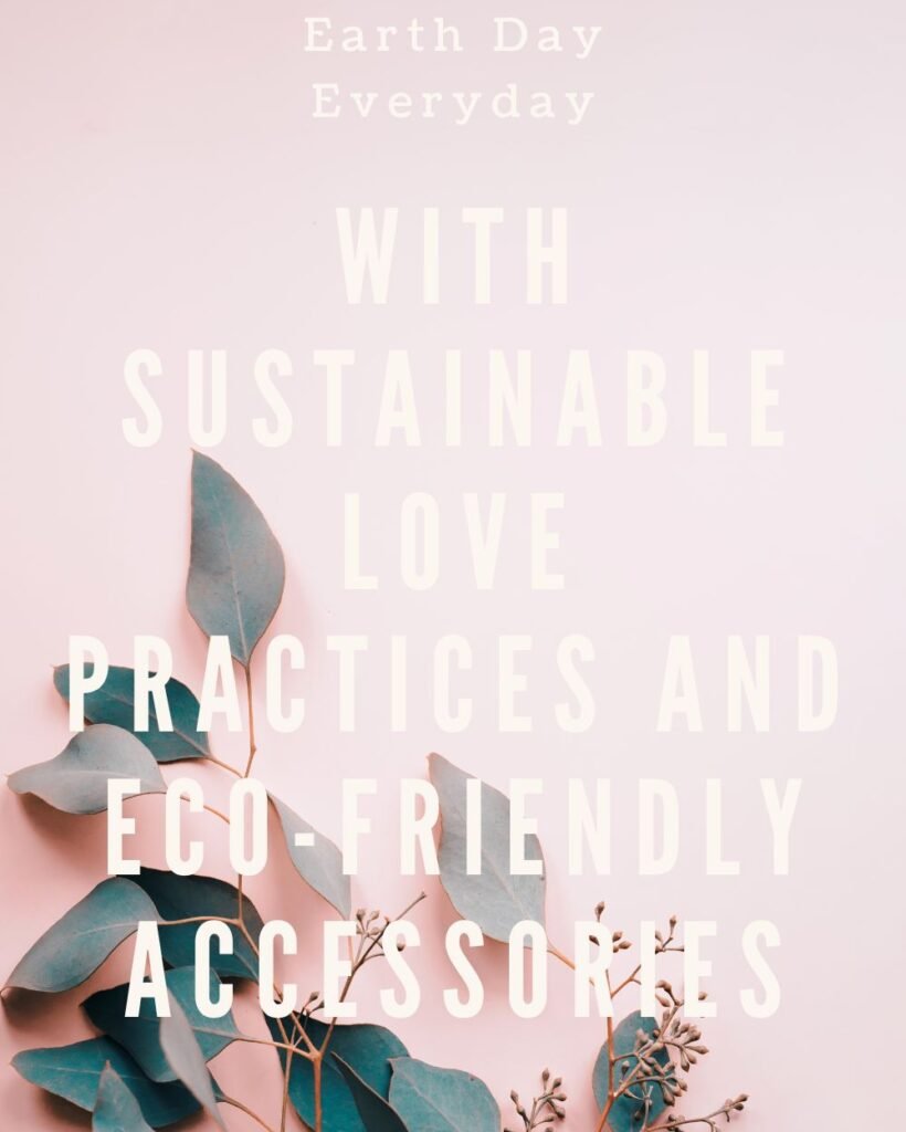 Earth Day blog post cover art with pink background and green leaves.