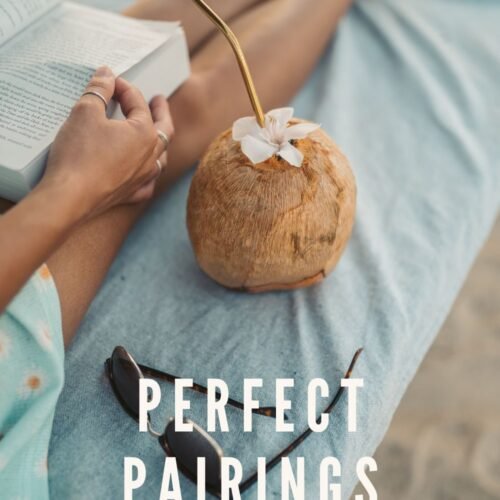 Perfect Pairings: romance novels & coordinating cocktails Pinterest blog cover art