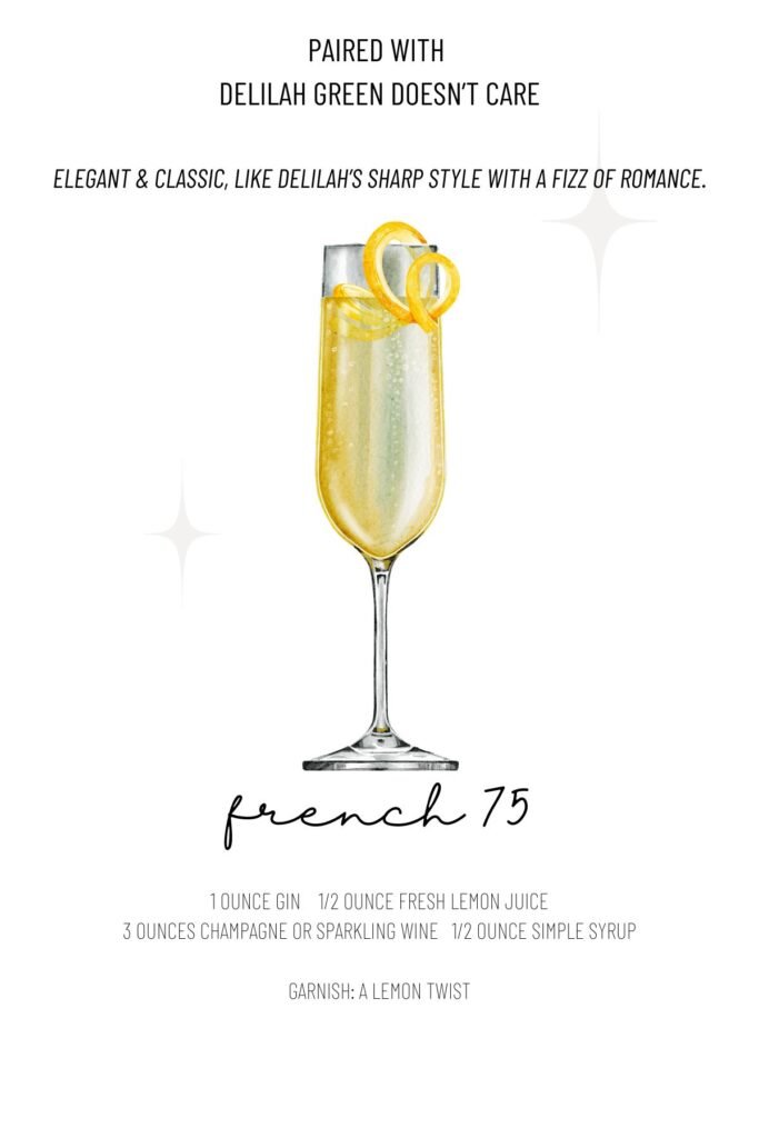 French 75 Cocktail Recipe Card