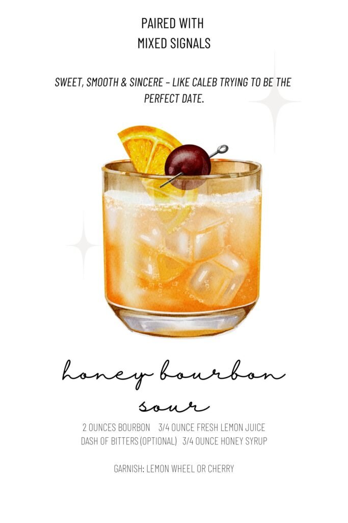 honey bourbon sour recipe card